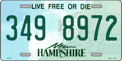 NH license plate 3498972