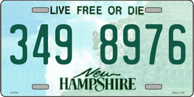 NH license plate 3498976