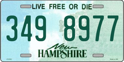 NH license plate 3498977