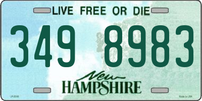 NH license plate 3498983