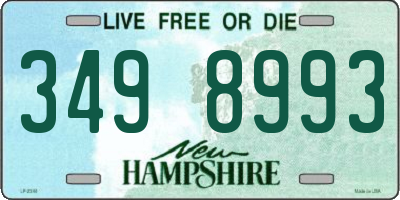 NH license plate 3498993