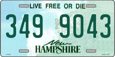 NH license plate 3499043