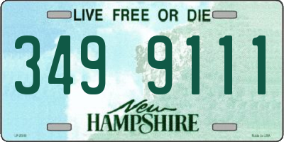 NH license plate 3499111