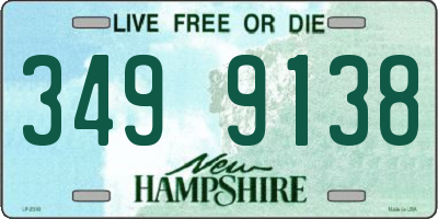 NH license plate 3499138