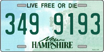 NH license plate 3499193