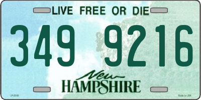 NH license plate 3499216