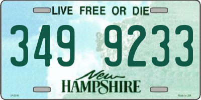 NH license plate 3499233