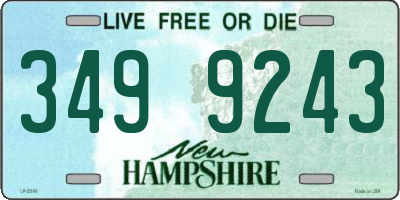 NH license plate 3499243