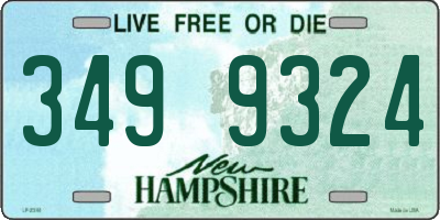 NH license plate 3499324
