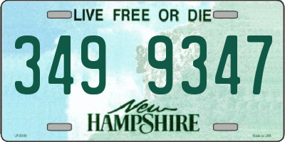 NH license plate 3499347