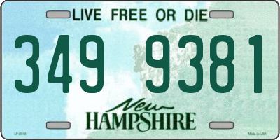 NH license plate 3499381