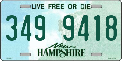 NH license plate 3499418