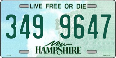 NH license plate 3499647