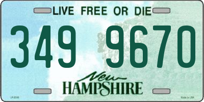 NH license plate 3499670