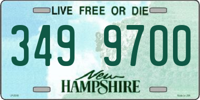 NH license plate 3499700
