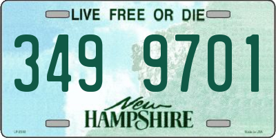 NH license plate 3499701