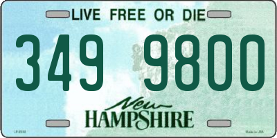 NH license plate 3499800