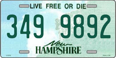 NH license plate 3499892