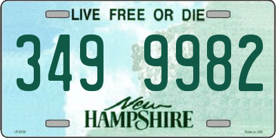 NH license plate 3499982