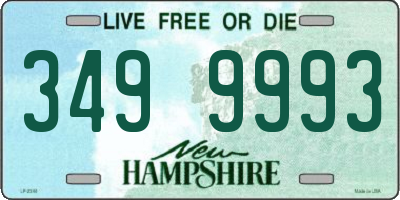 NH license plate 3499993