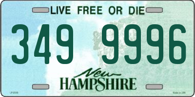 NH license plate 3499996