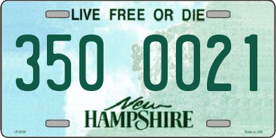 NH license plate 3500021