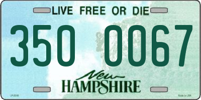 NH license plate 3500067