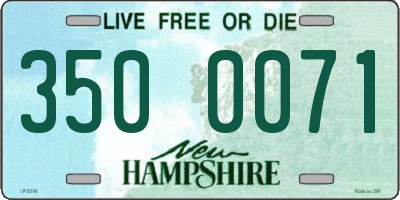 NH license plate 3500071