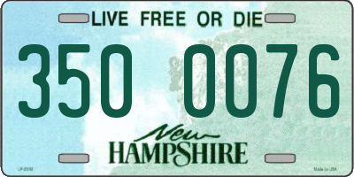 NH license plate 3500076