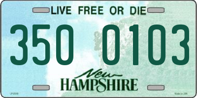 NH license plate 3500103