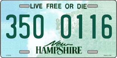 NH license plate 3500116