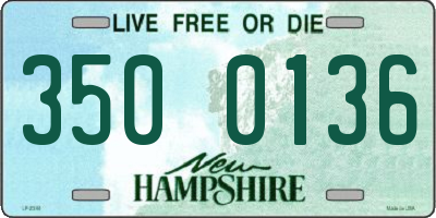 NH license plate 3500136