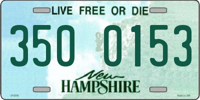 NH license plate 3500153