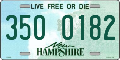 NH license plate 3500182