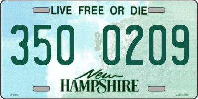 NH license plate 3500209