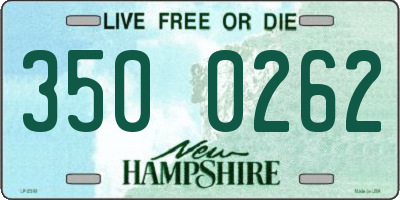 NH license plate 3500262