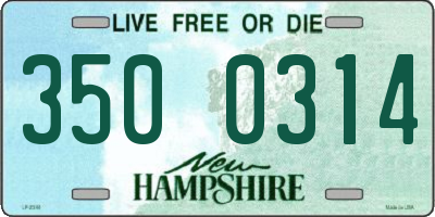 NH license plate 3500314