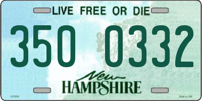 NH license plate 3500332