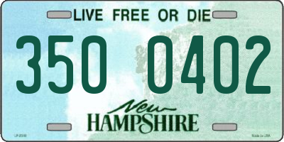 NH license plate 3500402