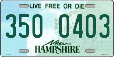 NH license plate 3500403