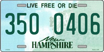 NH license plate 3500406