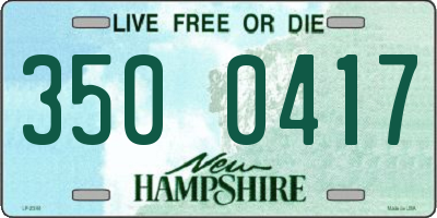 NH license plate 3500417
