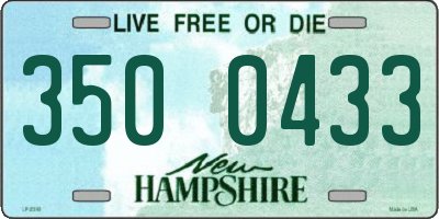 NH license plate 3500433