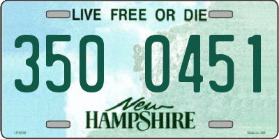 NH license plate 3500451