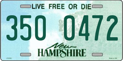 NH license plate 3500472