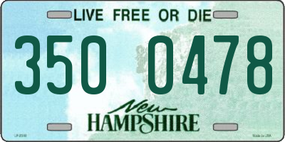 NH license plate 3500478