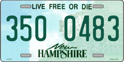 NH license plate 3500483