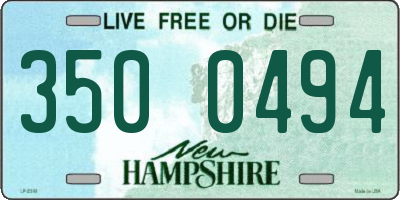 NH license plate 3500494
