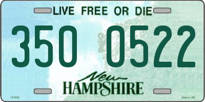 NH license plate 3500522