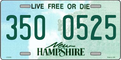 NH license plate 3500525